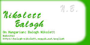 nikolett balogh business card